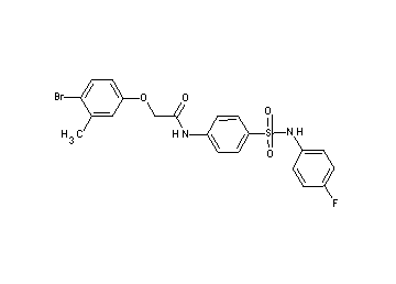 2-(4-bromo-3-methylphenoxy)-N-(4-{[(4-fluorophenyl)amino]sulfonyl}phenyl)acetamide