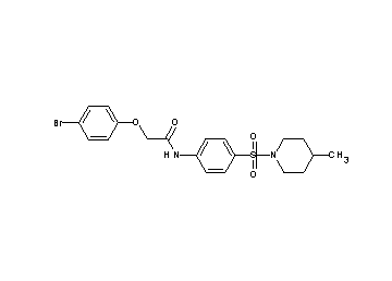 2-(4-bromophenoxy)-N-{4-[(4-methyl-1-piperidinyl)sulfonyl]phenyl}acetamide