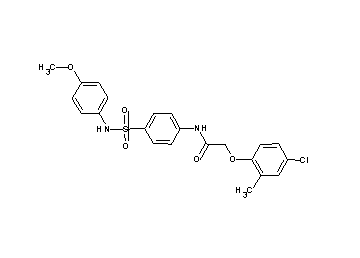 2-(4-chloro-2-methylphenoxy)-N-(4-{[(4-methoxyphenyl)amino]sulfonyl}phenyl)acetamide