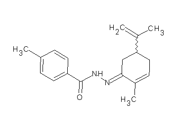 N'-(5-isopropenyl-2-methyl-2-cyclohexen-1-ylidene)-4-methylbenzohydrazide
