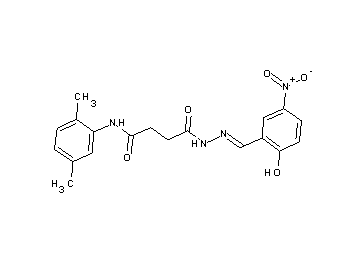 N-(2,5-dimethylphenyl)-4-[2-(2-hydroxy-5-nitrobenzylidene)hydrazino]-4-oxobutanamide
