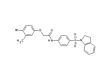 2-(4-bromo-3-methylphenoxy)-N-[4-(2,3-dihydro-1H-indol-1-ylsulfonyl)phenyl]acetamide