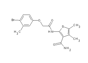 2-{[(4-bromo-3-methylphenoxy)acetyl]amino}-4,5-dimethyl-3-thiophenecarboxamide