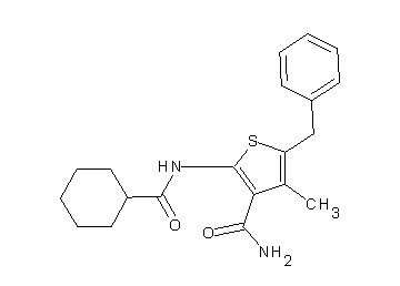 5-benzyl-2-[(cyclohexylcarbonyl)amino]-4-methyl-3-thiophenecarboxamide