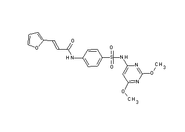 N-(4-{[(2,6-dimethoxy-4-pyrimidinyl)amino]sulfonyl}phenyl)-3-(2-furyl)acrylamide