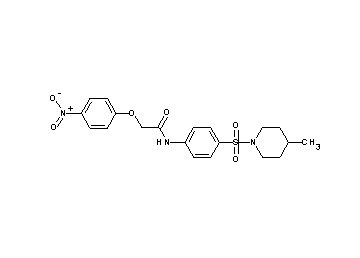 N-{4-[(4-methyl-1-piperidinyl)sulfonyl]phenyl}-2-(4-nitrophenoxy)acetamide