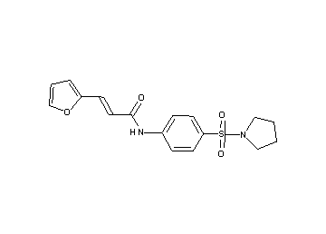 3-(2-furyl)-N-[4-(1-pyrrolidinylsulfonyl)phenyl]acrylamide