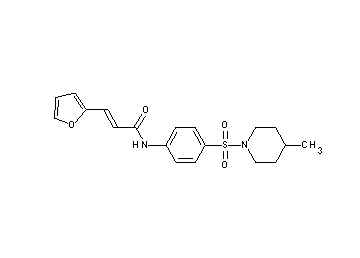 3-(2-furyl)-N-{4-[(4-methyl-1-piperidinyl)sulfonyl]phenyl}acrylamide