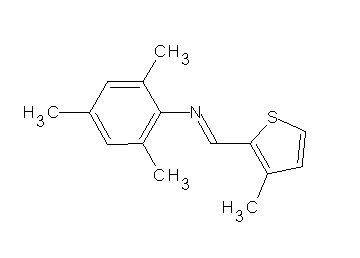 2,4,6-trimethyl-N-[(3-methyl-2-thienyl)methylene]aniline