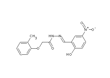 N'-(2-hydroxy-5-nitrobenzylidene)-2-(2-methylphenoxy)acetohydrazide N'-(2-hydroxy-5-nitrobenzylidene)-2-(2-methylphenoxy)acetohydrazide