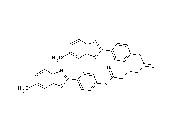 N,N'-bis[4-(6-methyl-1,3-benzothiazol-2-yl)phenyl]pentanediamide - Click Image to Close