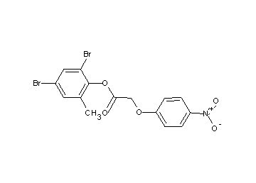 2,4-dibromo-6-methylphenyl (4-nitrophenoxy)acetate