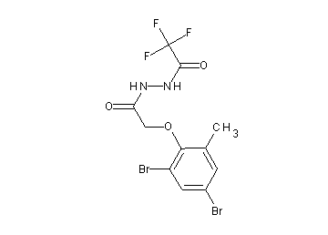 N'-[(2,4-dibromo-6-methylphenoxy)acetyl]-2,2,2-trifluoroacetohydrazide