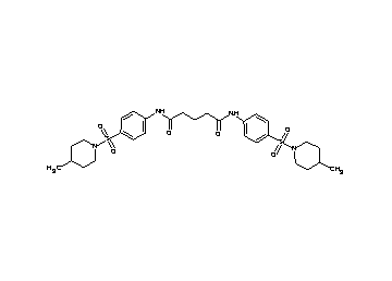 N,N'-bis{4-[(4-methyl-1-piperidinyl)sulfonyl]phenyl}pentanediamide