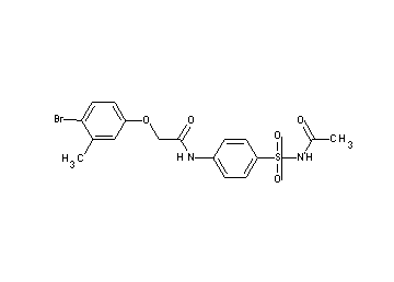 N-{4-[(acetylamino)sulfonyl]phenyl}-2-(4-bromo-3-methylphenoxy)acetamide