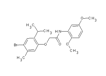 2-(4-bromo-2-isopropyl-5-methylphenoxy)-N-(2,5-dimethoxyphenyl)acetamide