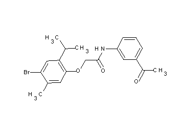 N-(3-acetylphenyl)-2-(4-bromo-2-isopropyl-5-methylphenoxy)acetamide
