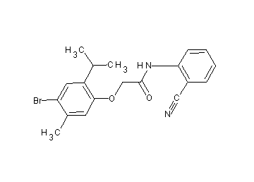 2-(4-bromo-2-isopropyl-5-methylphenoxy)-N-(2-cyanophenyl)acetamide