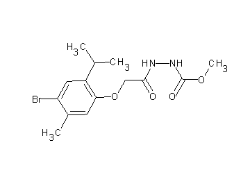 methyl 2-[(4-bromo-2-isopropyl-5-methylphenoxy)acetyl]hydrazinecarboxylate