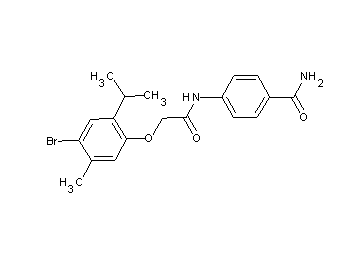 4-{[(4-bromo-2-isopropyl-5-methylphenoxy)acetyl]amino}benzamide