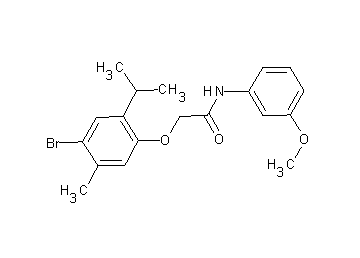 2-(4-bromo-2-isopropyl-5-methylphenoxy)-N-(3-methoxyphenyl)acetamide