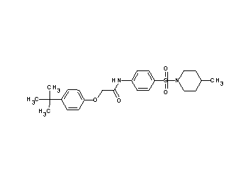 2-(4-tert-butylphenoxy)-N-{4-[(4-methyl-1-piperidinyl)sulfonyl]phenyl}acetamide