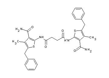 N,N'-bis[3-(aminocarbonyl)-5-benzyl-4-methyl-2-thienyl]succinamide