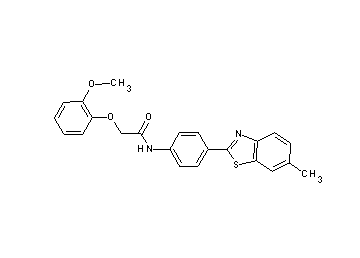 2-(2-methoxyphenoxy)-N-[4-(6-methyl-1,3-benzothiazol-2-yl)phenyl]acetamide