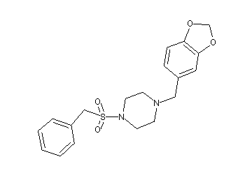 1-(1,3-benzodioxol-5-ylmethyl)-4-(benzylsulfonyl)piperazine