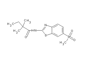2,2-dimethyl-N-[6-(methylsulfonyl)-1,3-benzothiazol-2-yl]butanamide