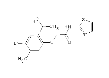 2-(4-bromo-2-isopropyl-5-methylphenoxy)-N-1,3-thiazol-2-ylacetamide