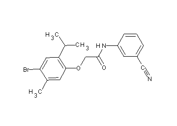 2-(4-bromo-2-isopropyl-5-methylphenoxy)-N-(3-cyanophenyl)acetamide