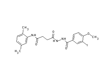 N-(2,5-dimethylphenyl)-4-[2-(3-iodo-4-methoxybenzoyl)hydrazino]-4-oxobutanamide