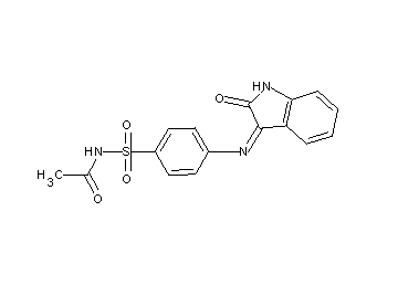 N-({4-[(2-oxo-1,2-dihydro-3H-indol-3-ylidene)amino]phenyl}sulfonyl)acetamide