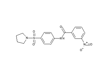 3-nitro-N-[4-(1-pyrrolidinylsulfonyl)phenyl]benzamide