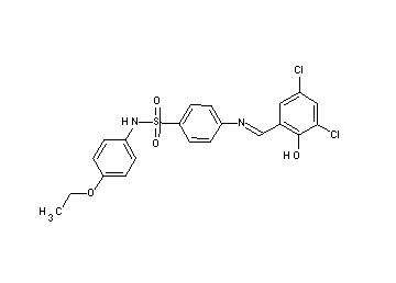 4-[(3,5-dichloro-2-hydroxybenzylidene)amino]-N-(4-ethoxyphenyl)benzenesulfonamide