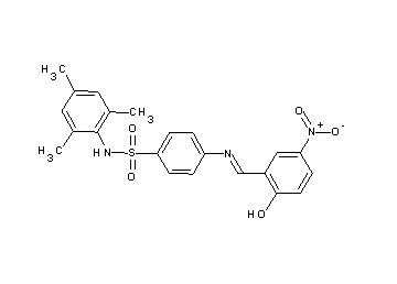 4-[(2-hydroxy-5-nitrobenzylidene)amino]-N-mesitylbenzenesulfonamide