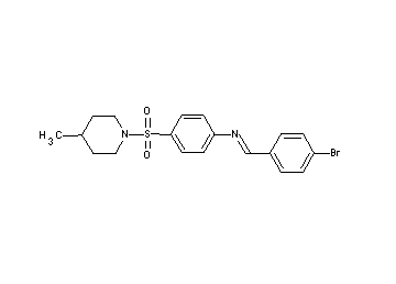 N-(4-bromobenzylidene)-4-[(4-methyl-1-piperidinyl)sulfonyl]aniline