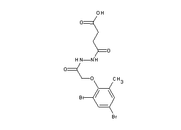4-{2-[(2,4-dibromo-6-methylphenoxy)acetyl]hydrazino}-4-oxobutanoic acid