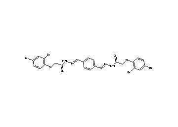 N',N''-[1,4-phenylenedi(methylylidene)]bis[2-(2,4-dibromophenoxy)acetohydrazide]
