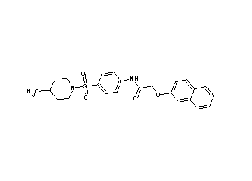 N-{4-[(4-methyl-1-piperidinyl)sulfonyl]phenyl}-2-(2-naphthyloxy)acetamide