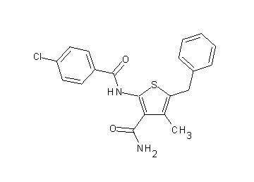 5-benzyl-2-[(4-chlorobenzoyl)amino]-4-methyl-3-thiophenecarboxamide