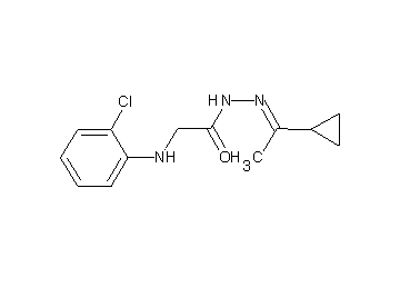 2-[(2-chlorophenyl)amino]-N'-(1-cyclopropylethylidene)acetohydrazide (non-preferred name)