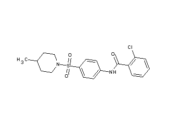 2-chloro-N-{4-[(4-methyl-1-piperidinyl)sulfonyl]phenyl}benzamide