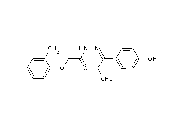 N'-[1-(4-hydroxyphenyl)propylidene]-2-(2-methylphenoxy)acetohydrazide