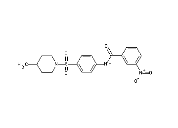 N-{4-[(4-methyl-1-piperidinyl)sulfonyl]phenyl}-3-nitrobenzamide