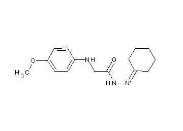N'-cyclohexylidene-2-[(4-methoxyphenyl)amino]acetohydrazide (non-preferred name)