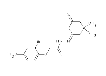 2-(2-bromo-4-methylphenoxy)-N'-(3,3-dimethyl-5-oxocyclohexylidene)acetohydrazide