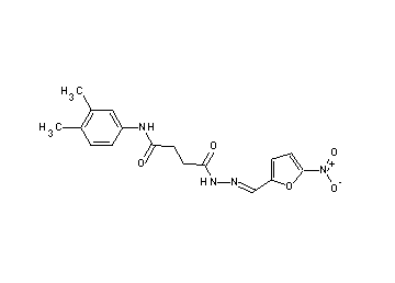 N-(3,4-dimethylphenyl)-4-{2-[(5-nitro-2-furyl)methylene]hydrazino}-4-oxobutanamide