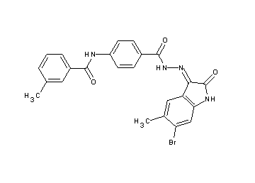 N-(4-{[2-(6-bromo-5-methyl-2-oxo-1,2-dihydro-3H-indol-3-ylidene)hydrazino]carbonyl}phenyl)-3-methylbenzamide